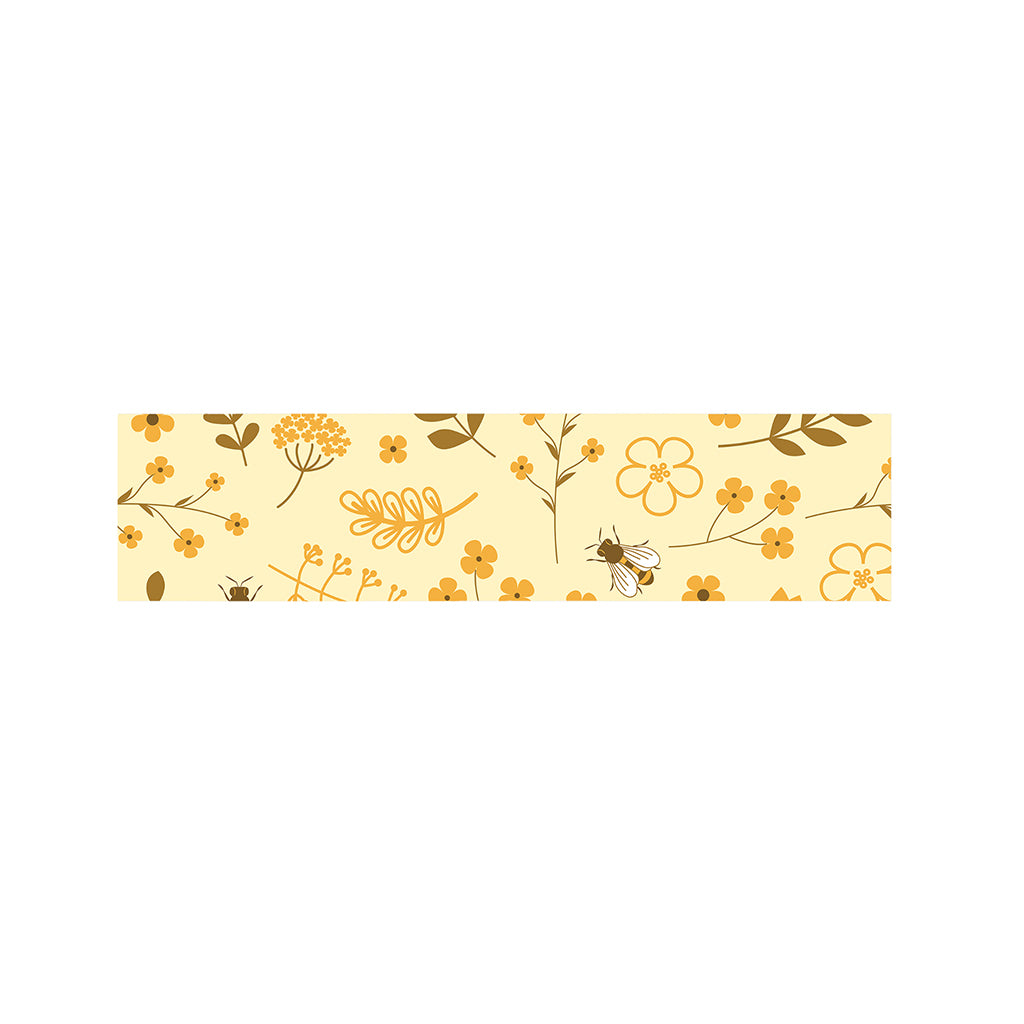 Flower Bee Pattern Print Bed Runner