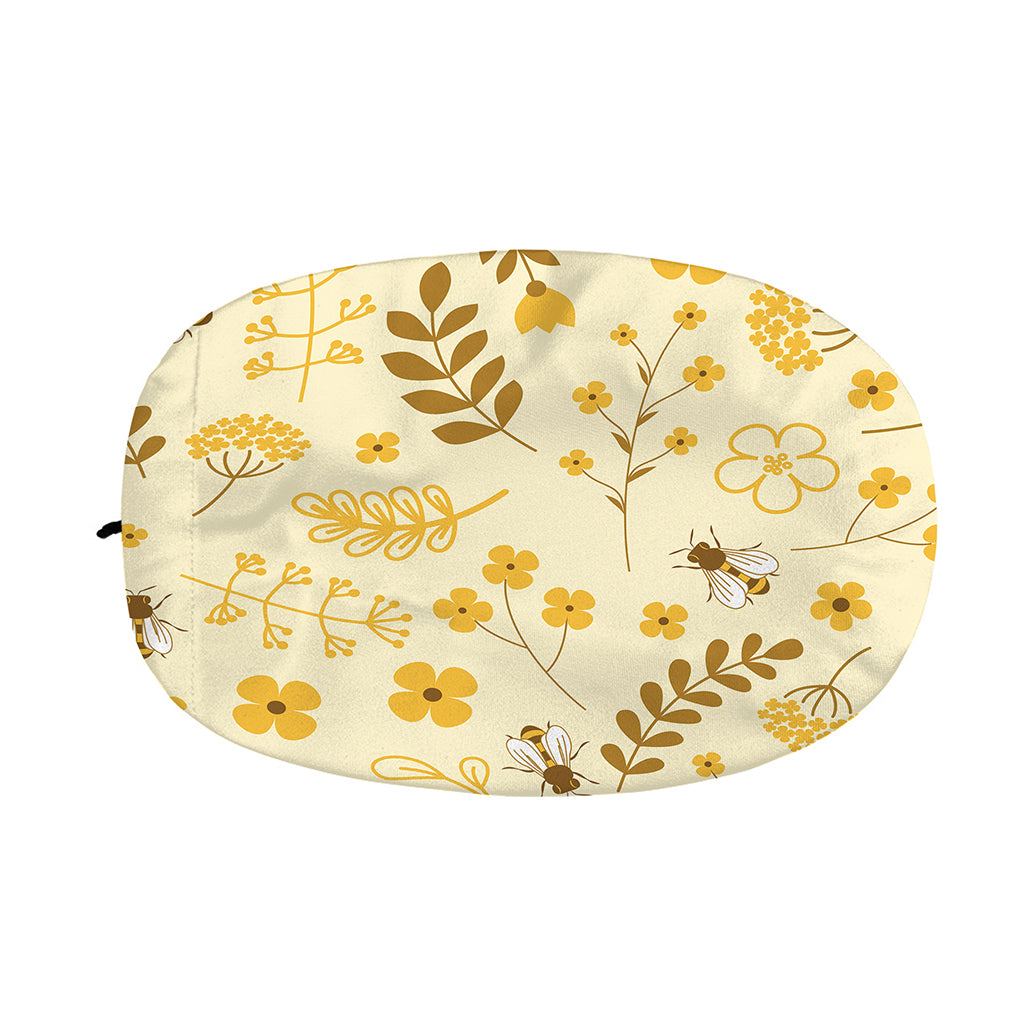 Flower Bee Pattern Print Car Side Mirror Covers