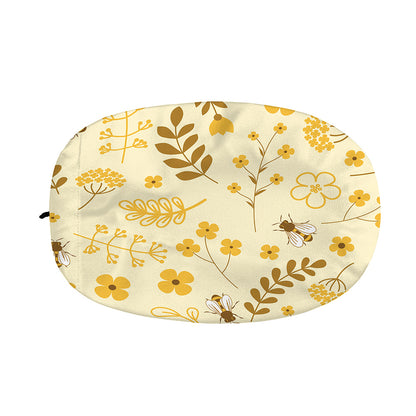Flower Bee Pattern Print Car Side Mirror Covers
