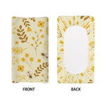 Flower Bee Pattern Print Changing Pad Cover