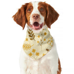 Flower Bee Pattern Print Dog Bandana