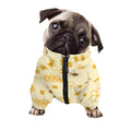 Flower Bee Pattern Print Dog Zip Up Jacket