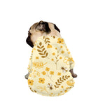 Flower Bee Pattern Print Dog Zip Up Jacket