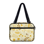 Flower Bee Pattern Print Double Strap Bible Bag