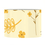 Flower Bee Pattern Print Drum Lamp Shade