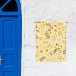 Flower Bee Pattern Print Garden Flag