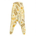 Flower Bee Pattern Print Hammer Pants