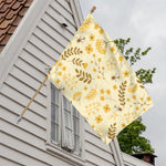 Flower Bee Pattern Print House Flag