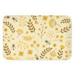 Flower Bee Pattern Print Indoor Door Mat
