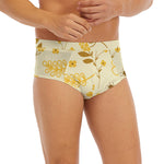 Flower Bee Pattern Print Men's Briefs