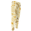 Flower Bee Pattern Print Men's Compression Pants