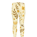 Flower Bee Pattern Print Men's Leggings
