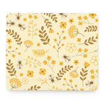 Flower Bee Pattern Print Mouse Pad