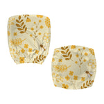 Flower Bee Pattern Print Office Chair Cover