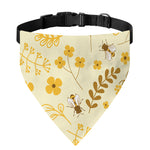 Flower Bee Pattern Print Over The Collar Dog Bandana