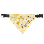 Flower Bee Pattern Print Over The Collar Dog Bandana