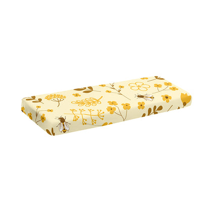 Flower Bee Pattern Print Piano Keyboard Cover