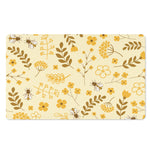 Flower Bee Pattern Print Polyester Doormat
