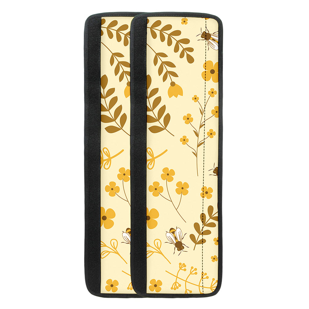 Flower Bee Pattern Print Refrigerator Handle Covers