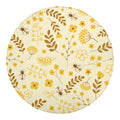 Flower Bee Pattern Print Round Blanket