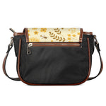 Flower Bee Pattern Print Saddle Bag