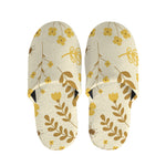 Flower Bee Pattern Print Slippers