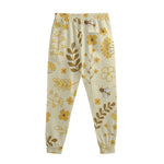 Flower Bee Pattern Print Sweatpants