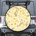 Flower Bee Pattern Print Tire Cover