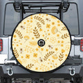 Flower Bee Pattern Print Tire Cover With Camera Hole