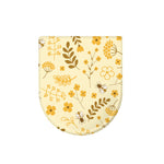 Flower Bee Pattern Print Toilet Lid Cover