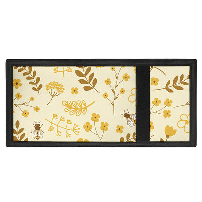 Flower Bee Pattern Print Trifold Wallet