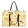 Flower Bee Pattern Print Utility Tote Bag