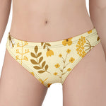 Flower Bee Pattern Print Women's Panties