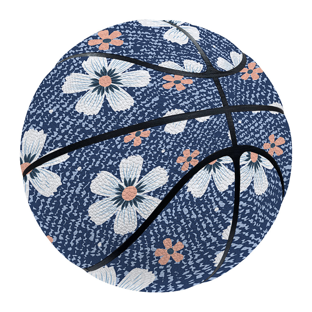 Flower Denim Jeans Pattern Print Basketball