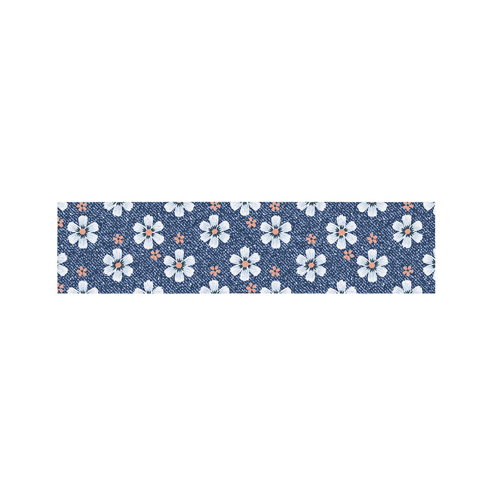 Flower Denim Jeans Pattern Print Bed Runner