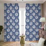 Flower Denim Jeans Pattern Print Blackout Pencil Pleat Curtains