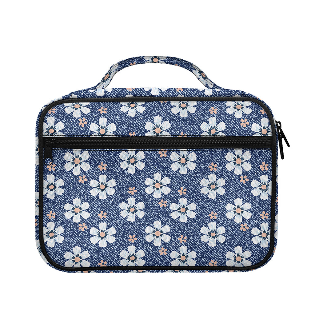 Flower Denim Jeans Pattern Print Briefcase Bible Bag