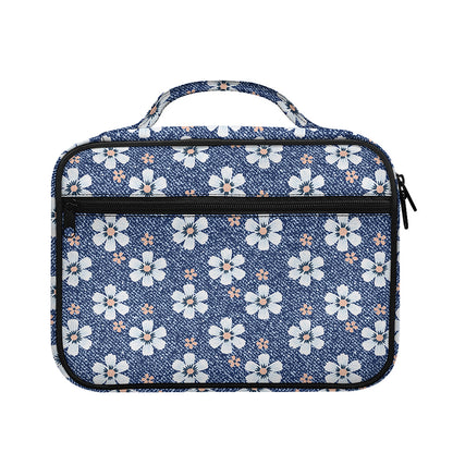 Flower Denim Jeans Pattern Print Briefcase Bible Bag