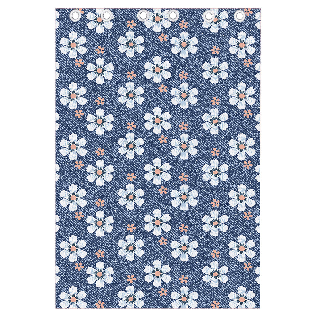 Flower Denim Jeans Pattern Print Curtain