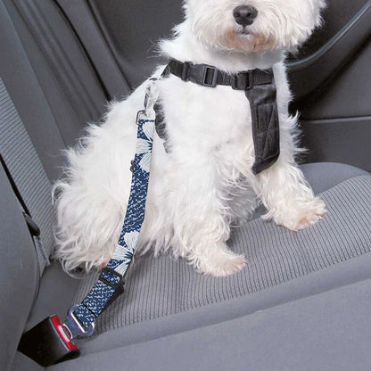Flower Denim Jeans Pattern Print Dog Seat Belt