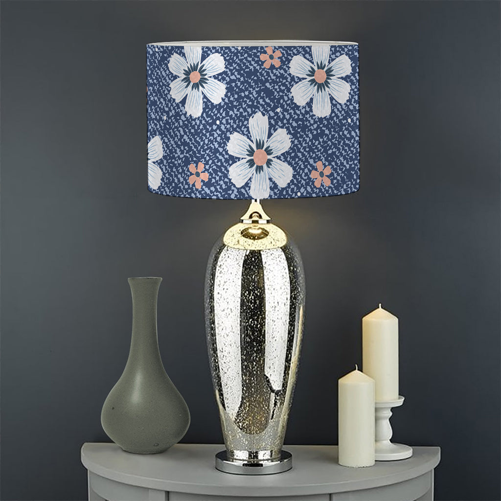 Flower Denim Jeans Pattern Print Drum Lamp Shade