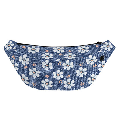 Flower Denim Jeans Pattern Print Fanny Pack