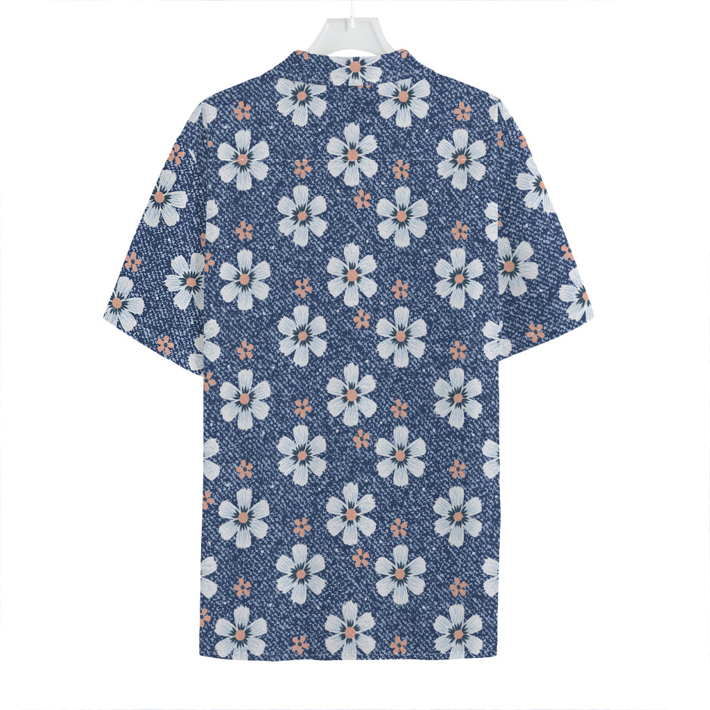 Flower Denim Jeans Pattern Print Hawaiian Shirt