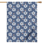 Flower Denim Jeans Pattern Print House Flag