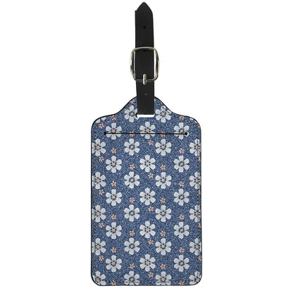 Flower Denim Jeans Pattern Print Luggage Tag