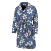 Flower Denim Jeans Pattern Print Men's Bathrobe