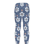 Flower Denim Jeans Pattern Print Men's leggings