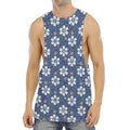 Flower Denim Jeans Pattern Print Men's Muscle Tank Top