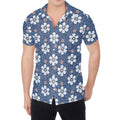 Flower Denim Jeans Pattern Print Men's Shirt
