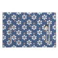Flower Denim Jeans Pattern Print Placemat
